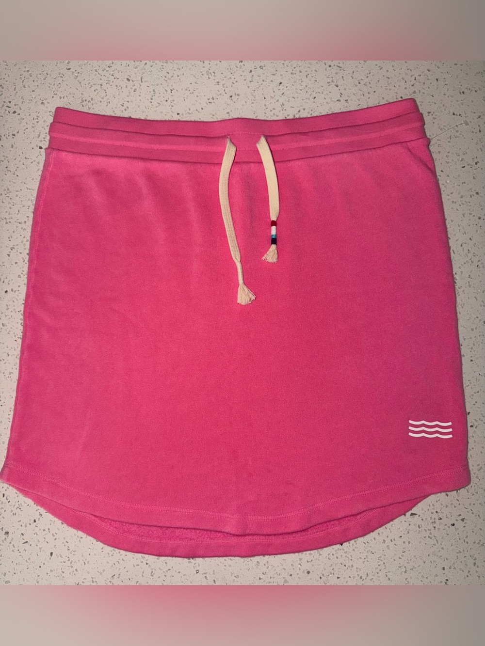 Sol Angeles Scallop Knit Mini Sweat-Skirt - Hot Pink - Size XL - NWOT